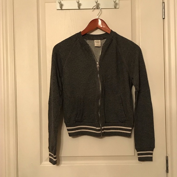 New A&F fleece bomber jacket - Picture 2 of 5
